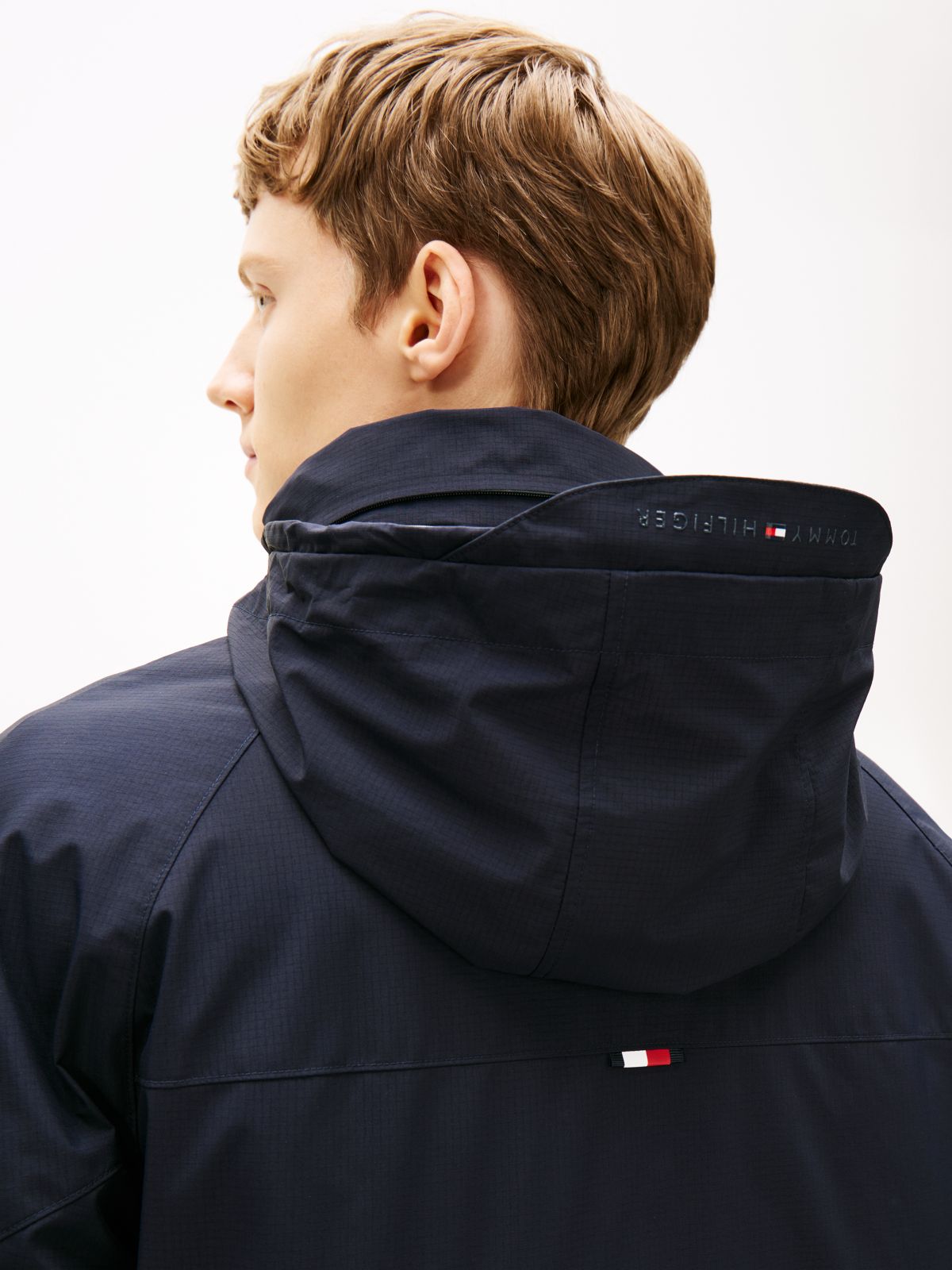 Tech Water Repellent Ripstop Padded Jacket — Blue