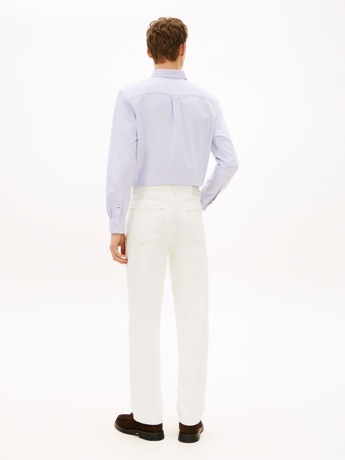 White Relaxed Straight Leg Jeans — White