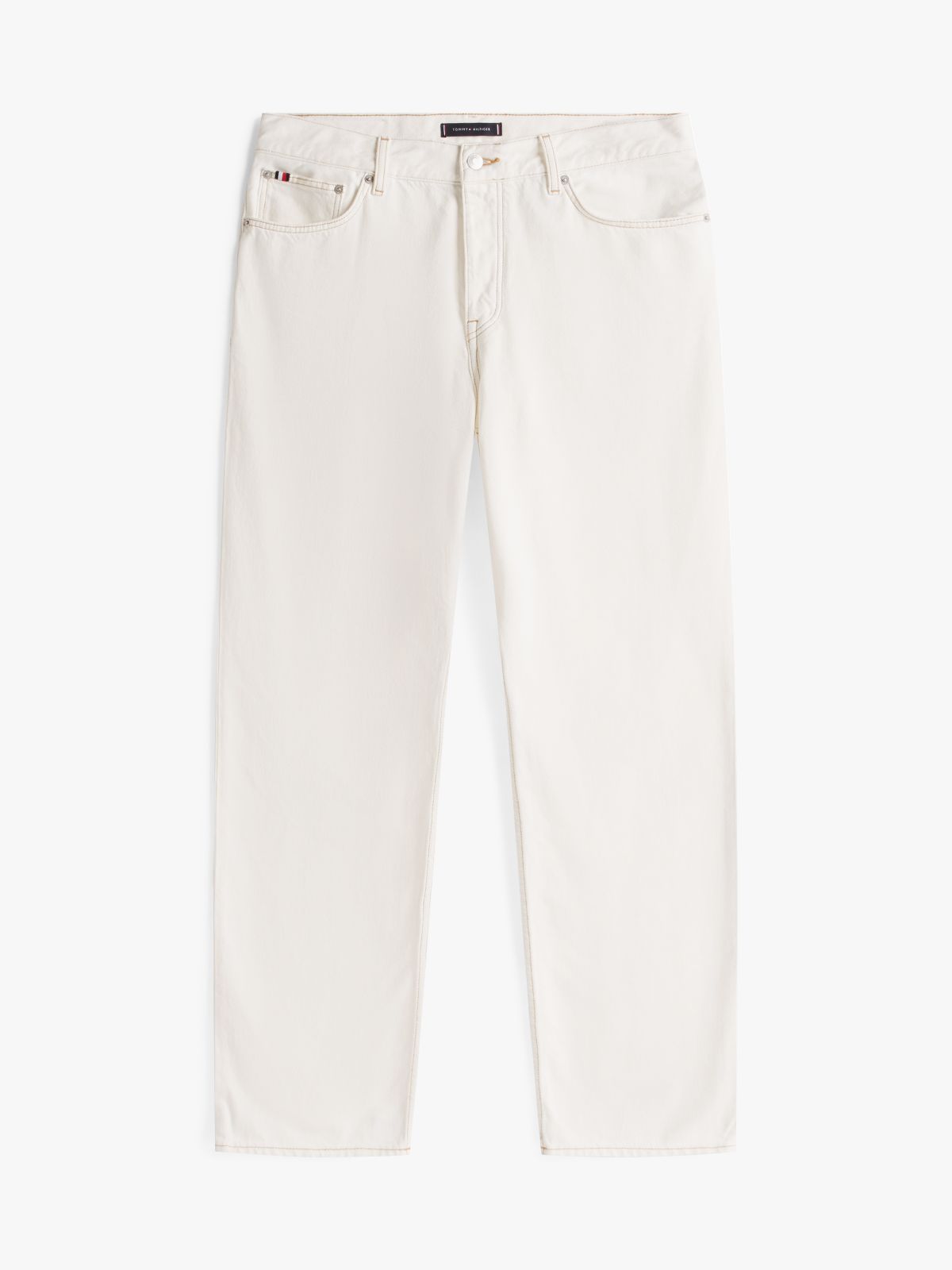 White Relaxed Straight Leg Jeans — White