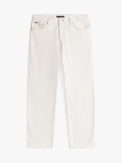 White Relaxed Straight Leg Jeans — White 5