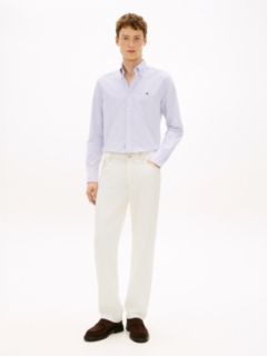 White Relaxed Straight Leg Jeans — White 1