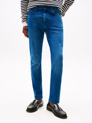 blue bleecker faded slim jeans for men tommy hilfiger