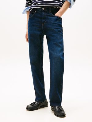 blue regular straight leg jeans for men tommy hilfiger