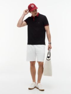 Regular Fit Colour-Blocked Collar Polo Shirt — Black 2