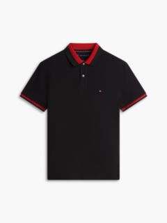 Regular Fit Colour-Blocked Collar Polo Shirt — Black 5
