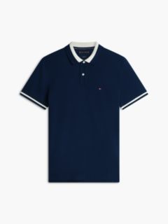 Regular Fit Colour-Blocked Collar Polo Shirt — Blue 5