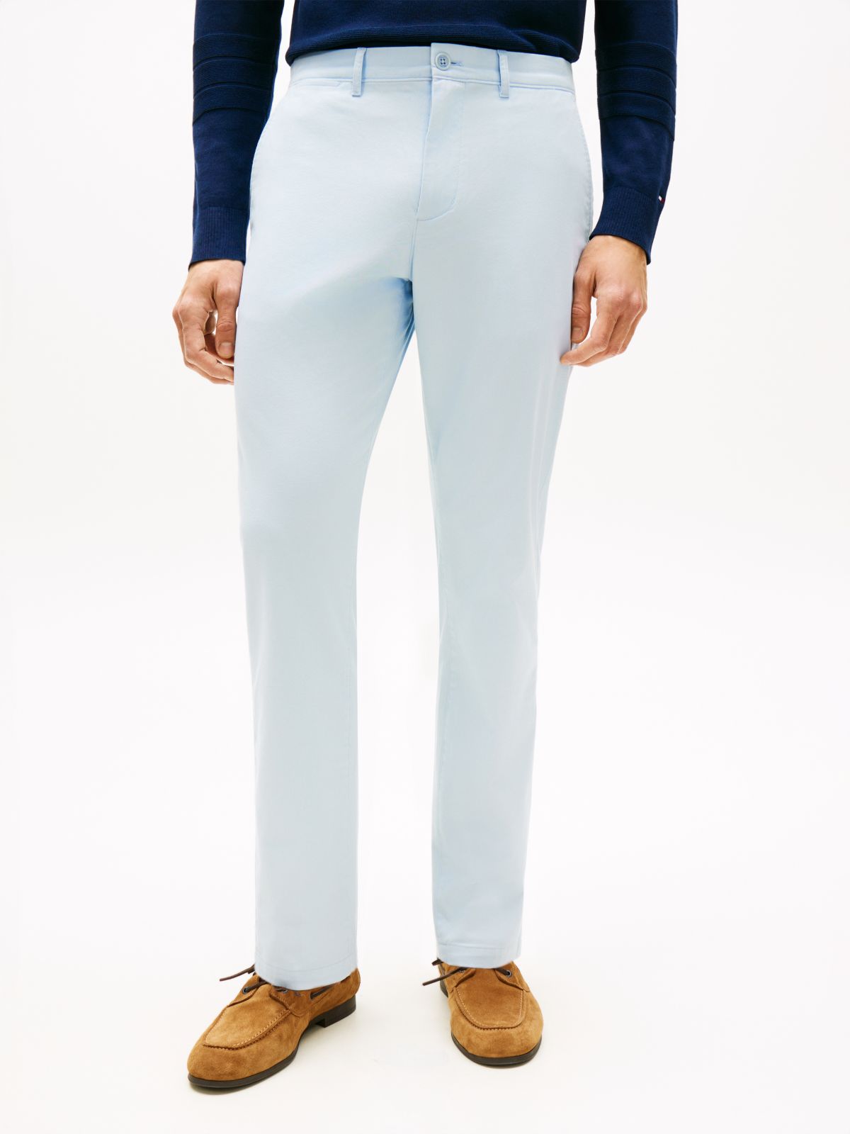 Harlem Tapered Leg Twill Chinos — Blue