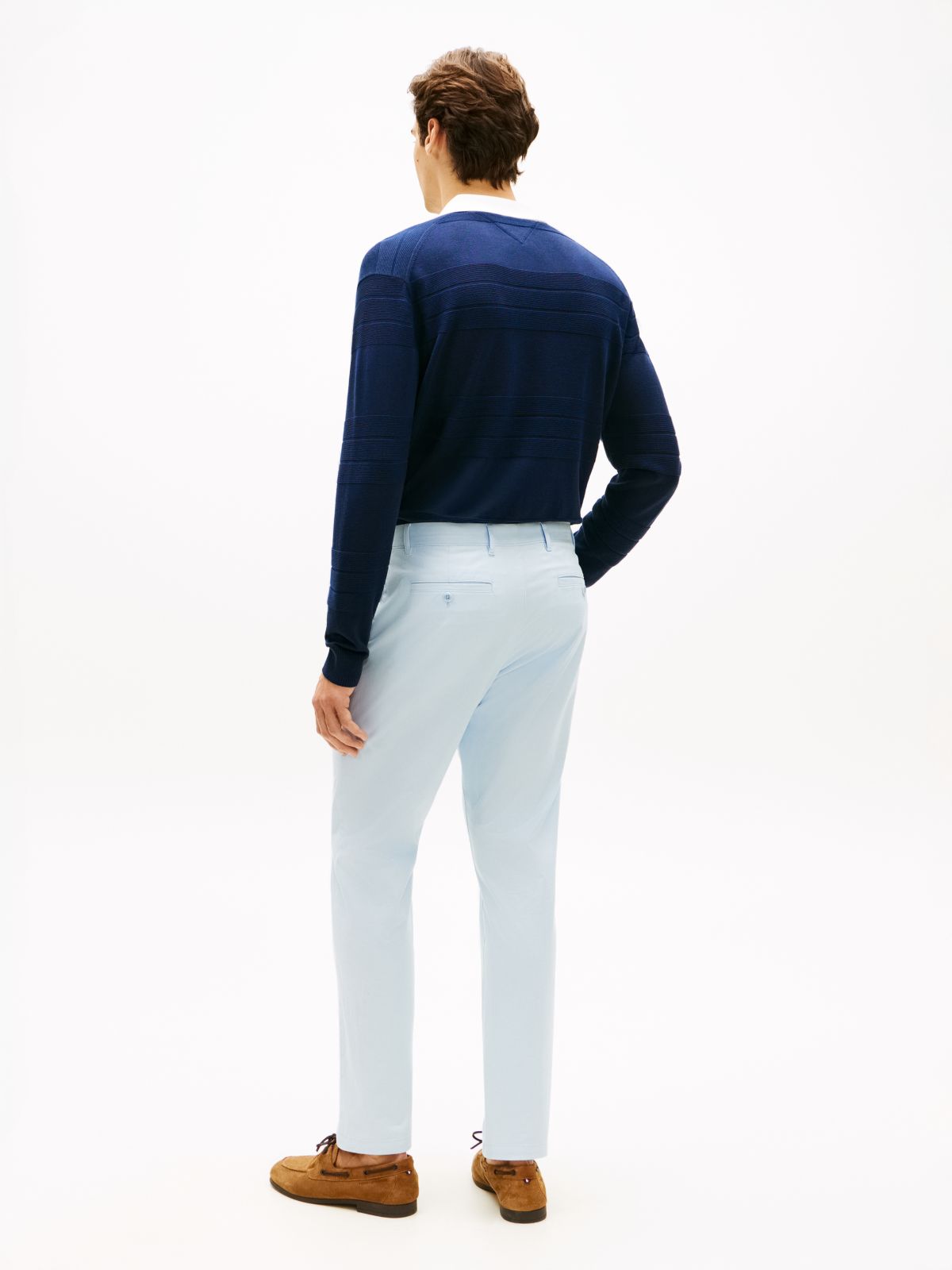 Harlem Tapered Leg Twill Chinos — Blue