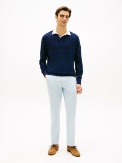 Harlem Tapered Leg Twill Chinos — Blue 1