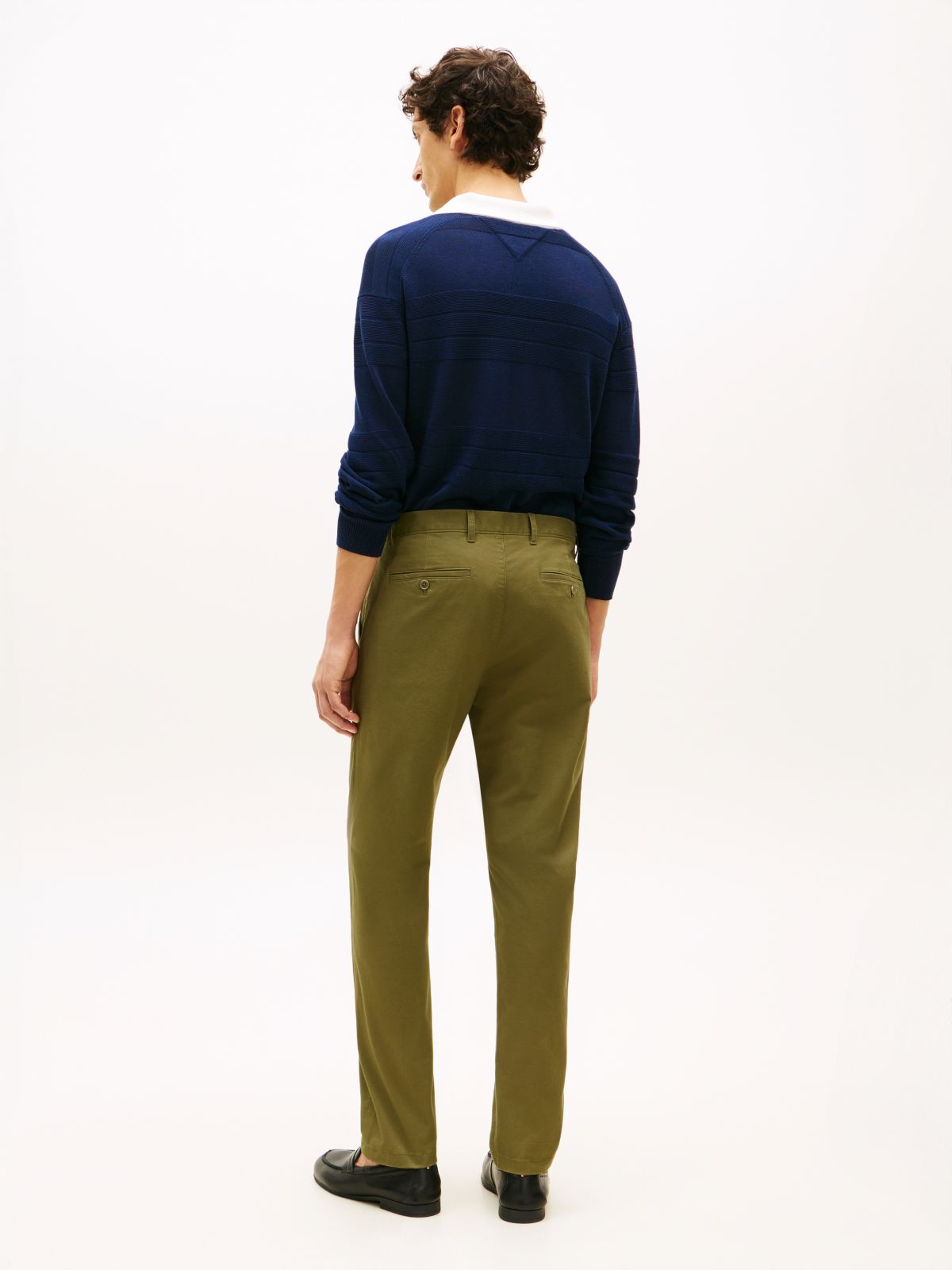 Harlem Tapered Leg Twill Chinos — Green