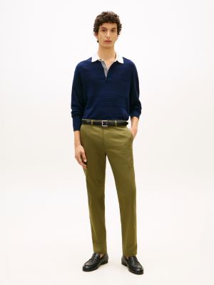 green harlem tapered leg fit twill-chinos für herren - tommy hilfiger