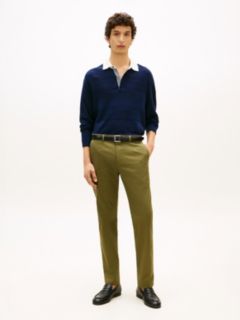 Harlem Tapered Leg Twill Chinos — Green 1