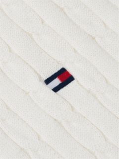 Cable Knit Short Sleeve Polo Jumper — White 6