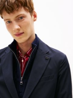 Performance Packable Water Repellent Seersucker Blazer — Blue 2