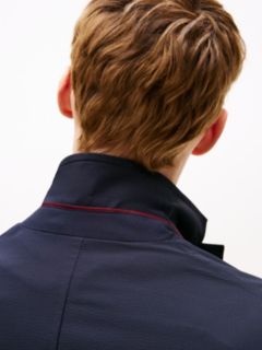 Performance Packable Water Repellent Seersucker Blazer — Blue 4
