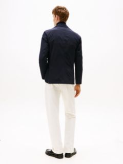 Performance Packable Water Repellent Seersucker Blazer — Blue 5