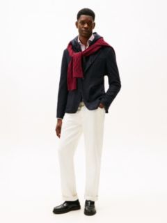 Smart Casual Wool Blend Hooded Blazer — Blue 3