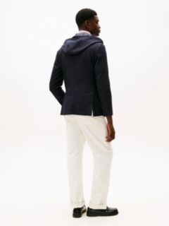 Smart Casual Wool Blend Hooded Blazer — Blue 5