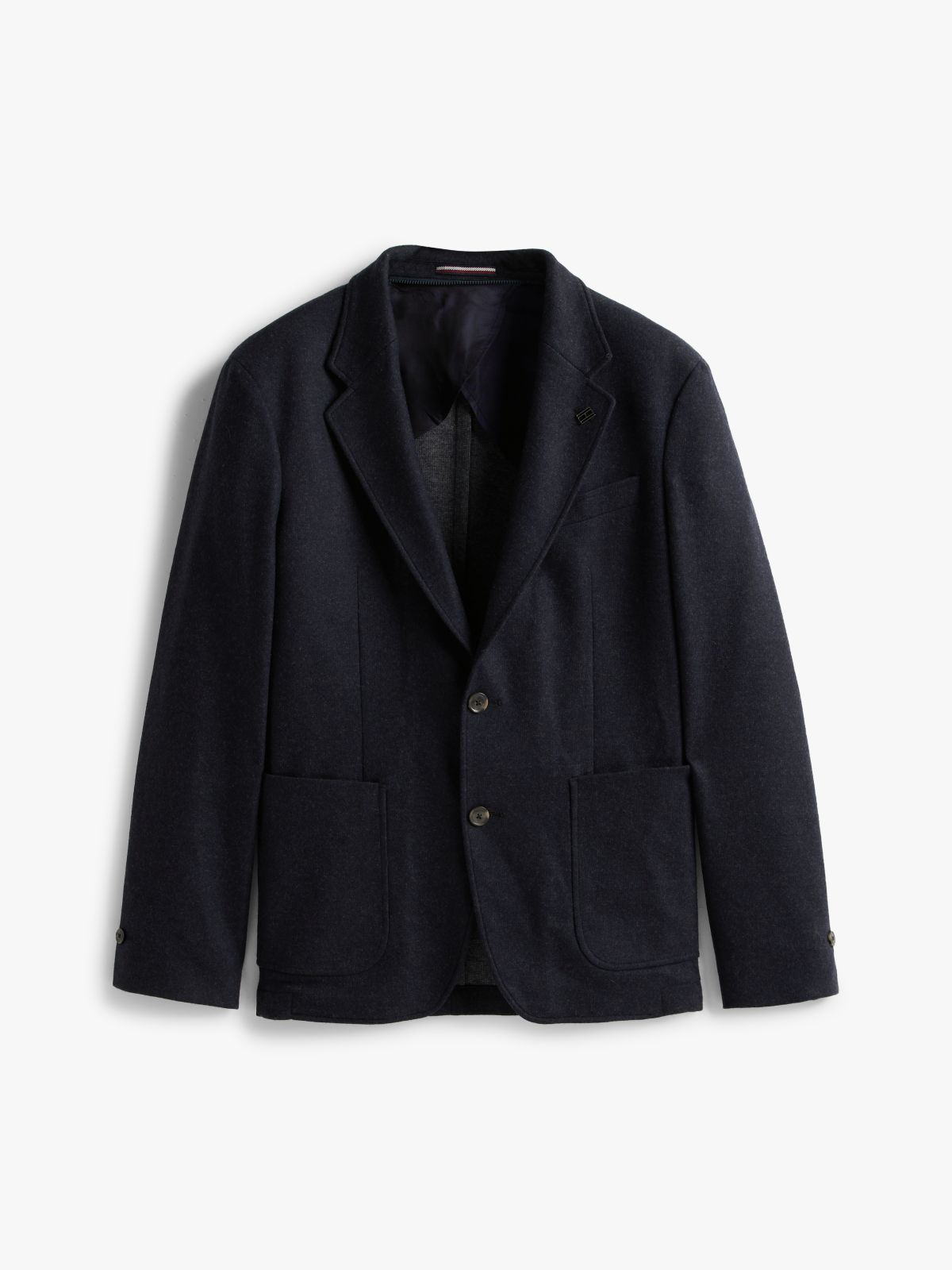 Smart Casual Wool Blend Hooded Blazer — Blue
