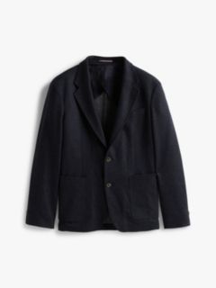 Smart Casual Wool Blend Hooded Blazer — Blue 7