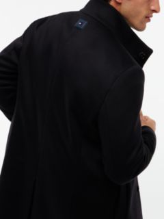 New York Label Wool Blend Coat — Black 2