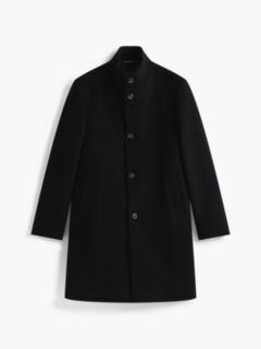 New York Label Wool Blend Coat — Black 6
