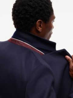 New York Label Wool Blend Coat — Blue 3