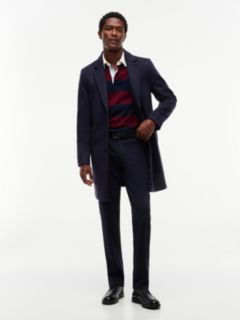 New York Label Wool Blend Coat — Blue 1