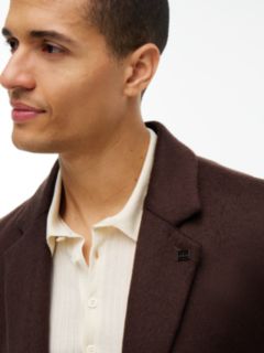 New York Label Wool Blend Coat — Brown 3
