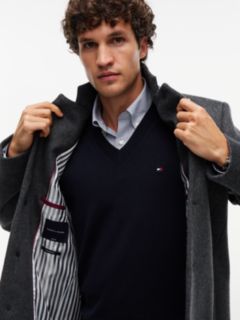 New York Label Wool Blend Coat — Grey 2
