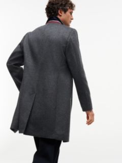 New York Label Wool Blend Coat — Grey 3