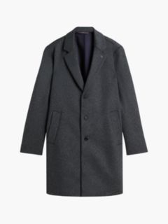 New York Label Wool Blend Coat — Grey 7