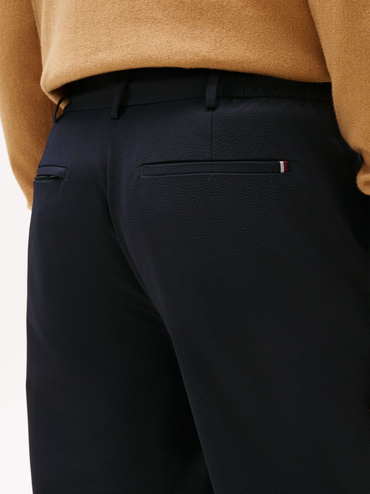 Performance Packable Seersucker Trousers — Blue