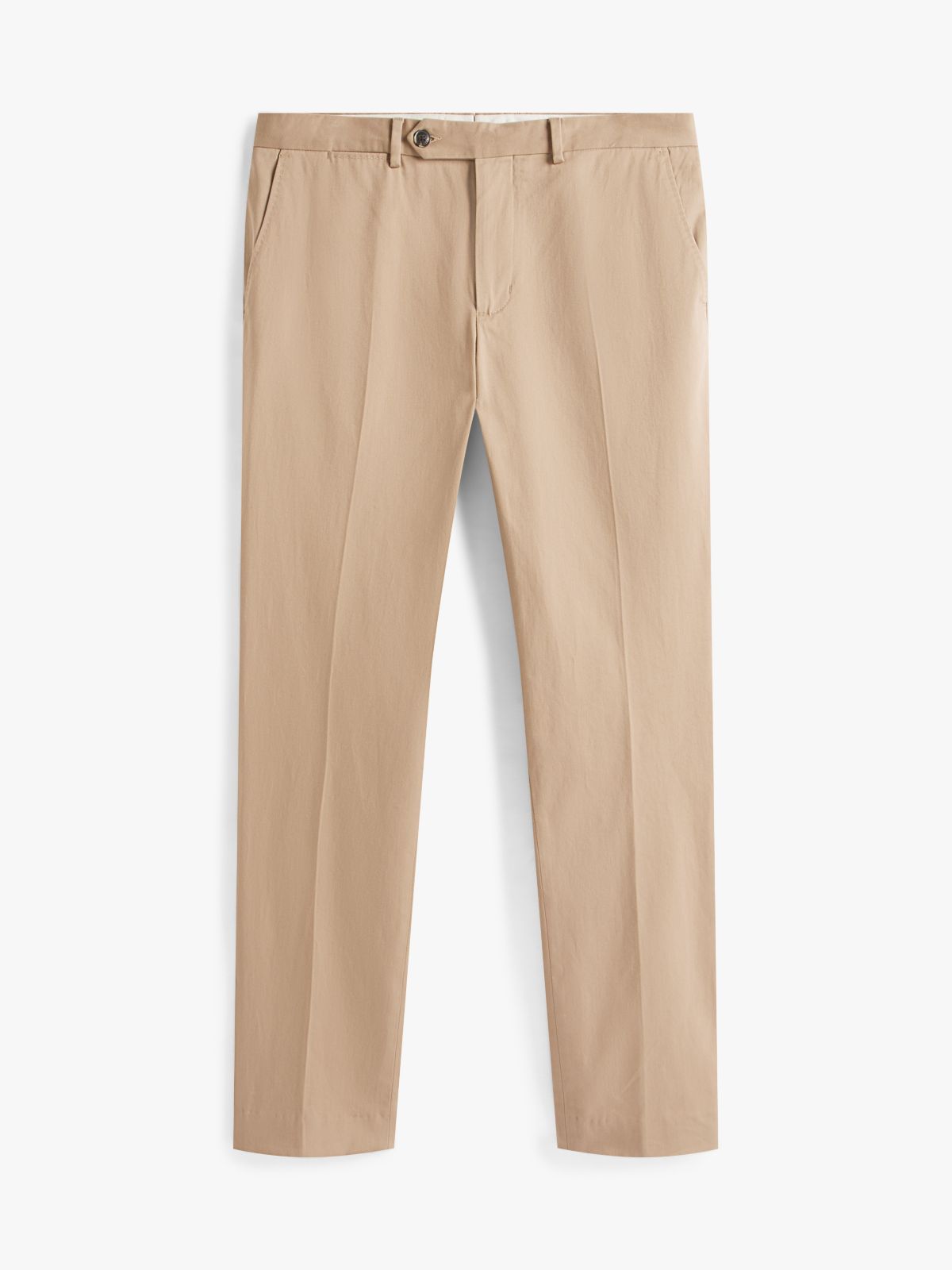 New York Label Denton Slim Straight Chinos — Beige
