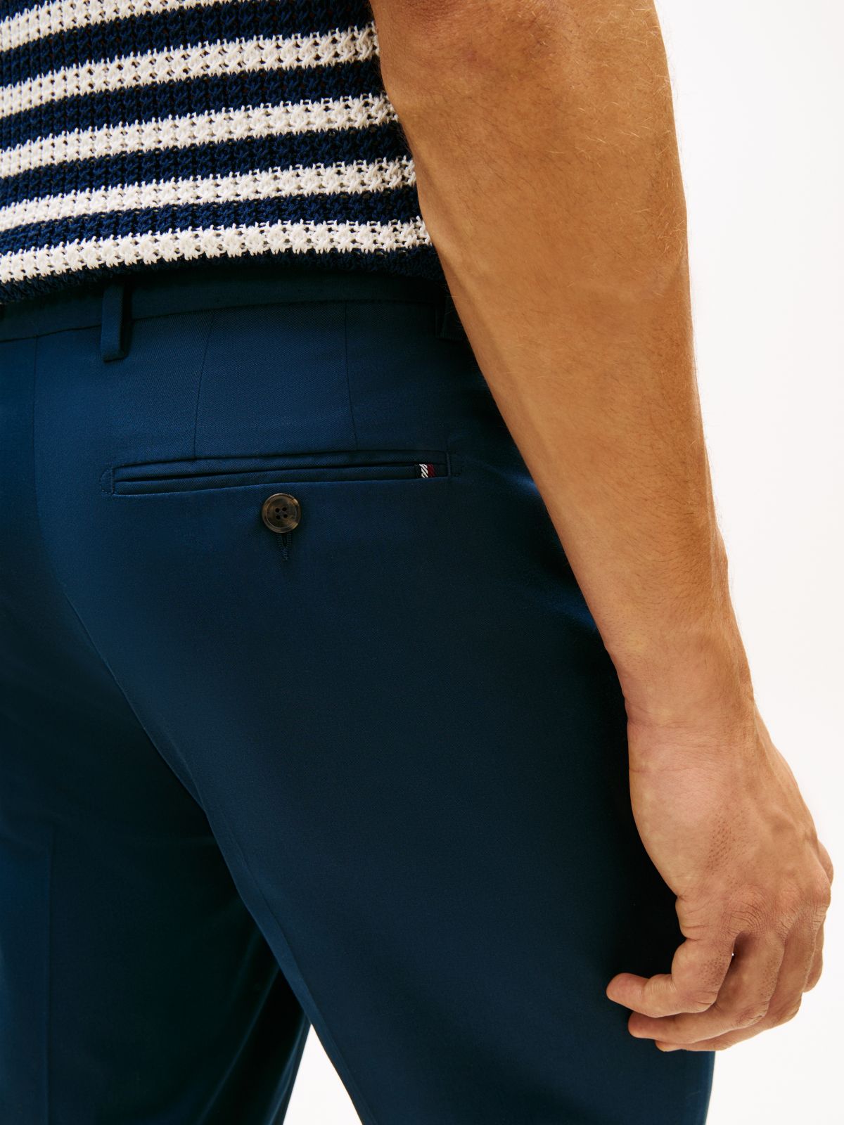 New York Label Denton Slim Straight Chinos — Blue