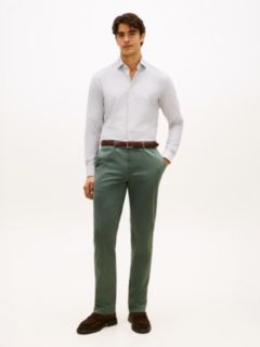 New York Label Denton Slim Straight Chinos — Green 1