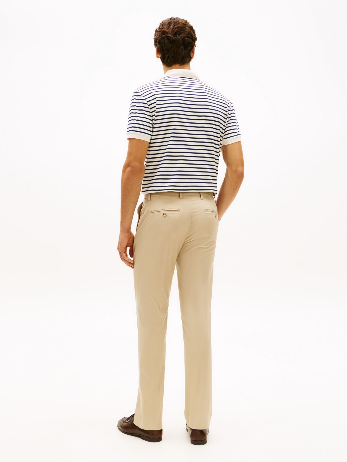 New York Label Denton Slim Straight Chinos — Khaki