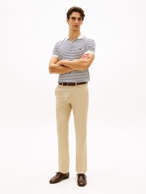 pantaloni chino smart casual denton khaki da uomini tommy hilfiger