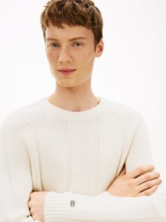 Smart Casual Textured Wool Blend Jumper — Beige 2