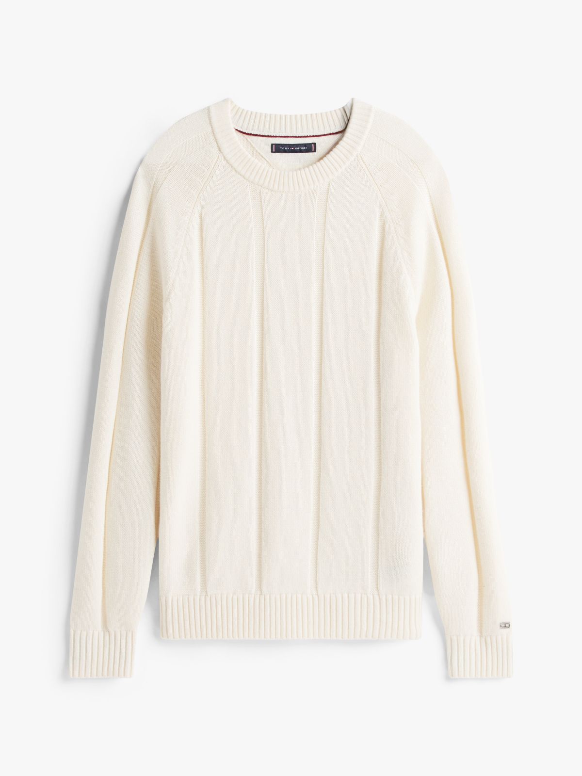 Smart Casual Textured Wool Blend Jumper — Beige
