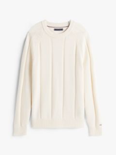 Smart Casual Textured Wool Blend Jumper — Beige 5