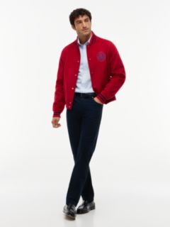 Denton Slim Straight Leg Five-Pocket Trousers — Blue 2