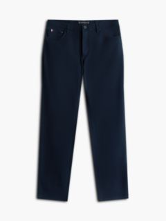 Denton Slim Straight Leg Five-Pocket Trousers — Blue 5