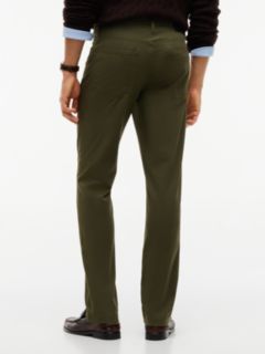 Denton Slim Straight Leg Five-Pocket Trousers — Green 4
