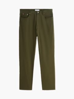 Denton Slim Straight Leg Five-Pocket Trousers — Green 5