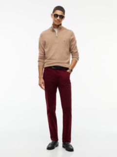Denton Slim Straight Leg Five-Pocket Trousers — Purple 2