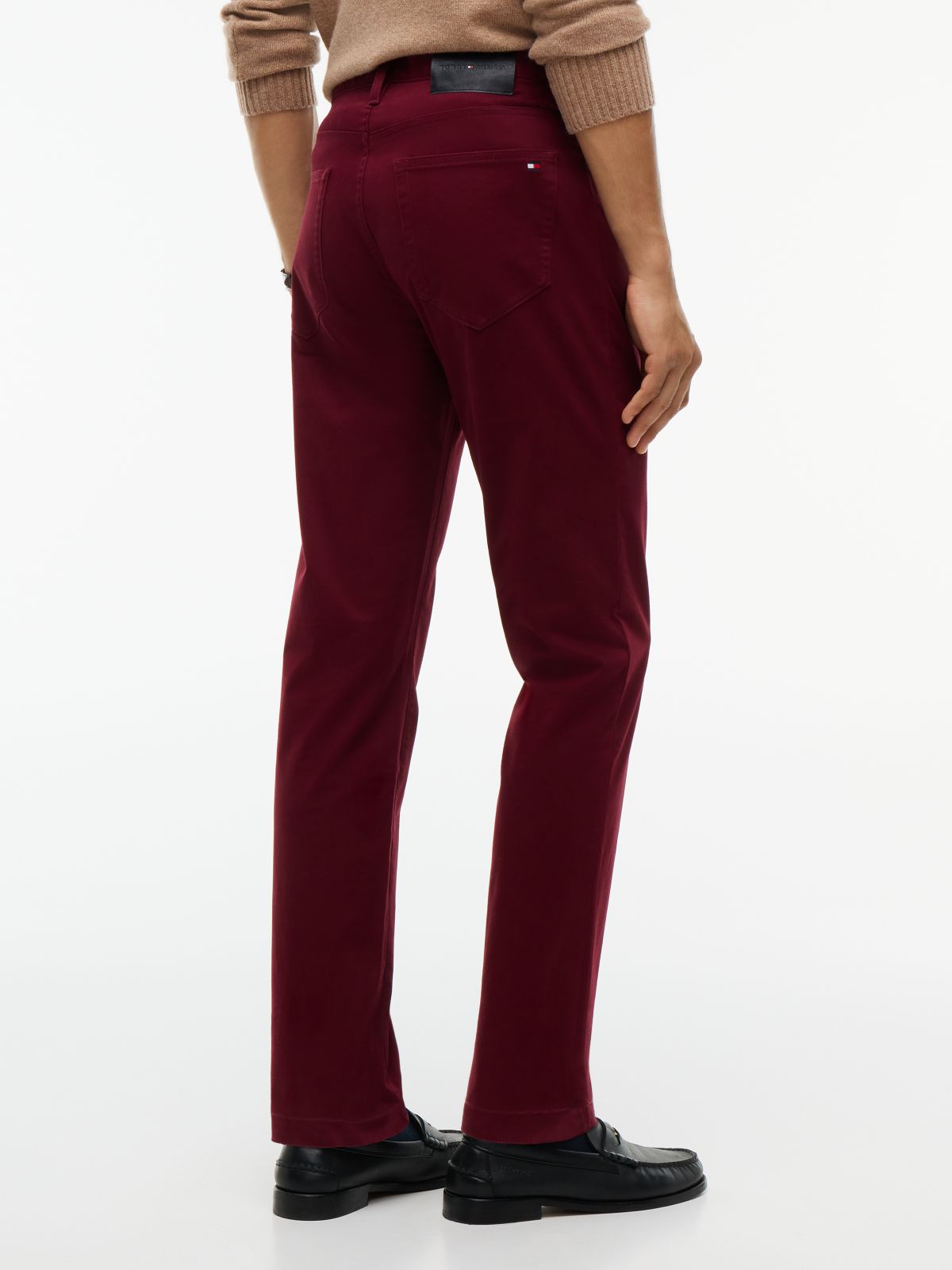 Denton Slim Straight Leg Five-Pocket Trousers — Purple