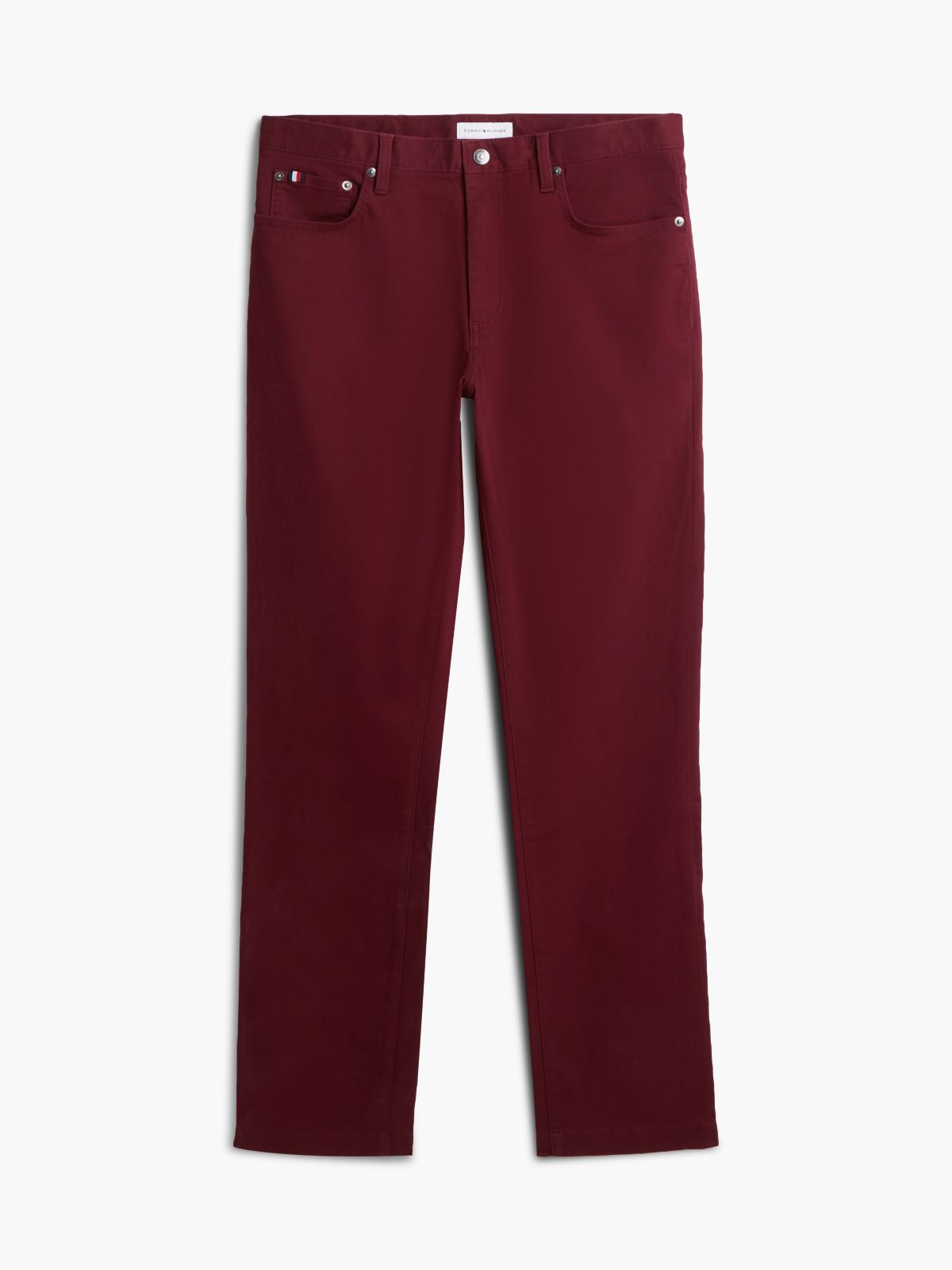 Denton Slim Straight Leg Five-Pocket Trousers — Purple