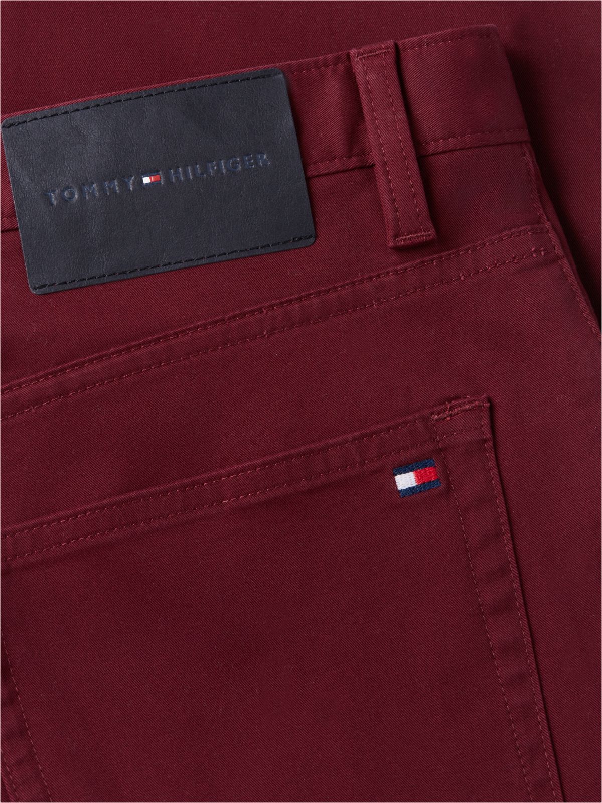 Denton Slim Straight Leg Five-Pocket Trousers — Purple