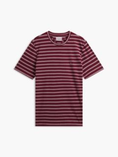 Flag Embroidery Stripe Jersey T-Shirt — Red 5